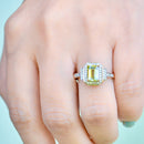 Colour-Change Turkizite (Csarite) and Diamond 9ct Yellow Gold Halo Ring (1.43cts)