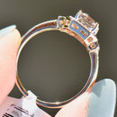 Colour-Change Turkizite (Csarite) and Diamond 9ct Yellow Gold Halo Ring (1.43cts)