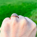 9K玫瑰金群镶钻戒（约0.50克拉）