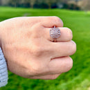 9K玫瑰金群镶钻戒（约0.50克拉）