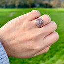 9K玫瑰金群镶钻戒（约0.50克拉）