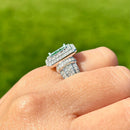 Green and White Diamond 9ct White Gold Cluster Ring (1.4ct)