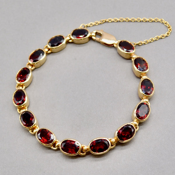 Pyrope-Almandine Garnet 9ct Yellow Gold Tennis Bracelet (23.80cts)