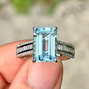 Aquamarine & Diamond Platinum Ring (Approx. 5.07ct)