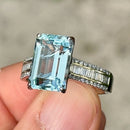 Aquamarine & Diamond Platinum Ring (Approx. 5.07ct)