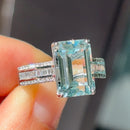 Aquamarine & Diamond Platinum Ring (Approx. 5.07ct)