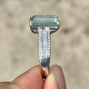 Aquamarine & Diamond Platinum Ring (Approx. 5.07ct)