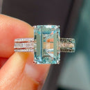 Aquamarine & Diamond Platinum Ring (Approx. 5.07ct)