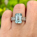 Aquamarine & Diamond Platinum Ring (Approx. 5.07ct)