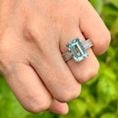 Aquamarine & Diamond Platinum Ring (Approx. 5.07ct)