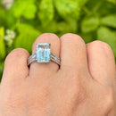 Aquamarine & Diamond Platinum Ring (Approx. 5.07ct)