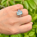 Aquamarine & Diamond Platinum Ring (Approx. 5.07ct)