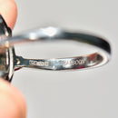 Ruby Cabochon & Diamond Platinum Three-Stone Ring