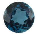 Natural London Blue Topaz 5mm Round Brilliant-Cut