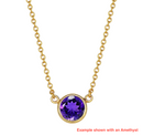 Floating Design Gemstone Birthstone 18ct Yellow Gold Necklace (Custom Made)
