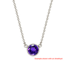Floating Design Gemstone Birthstone 950 Platinum Necklace (Custom Made)