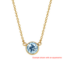 Floating Design Gemstone Birthstone 18ct Yellow Gold Necklace (Custom Made)