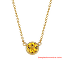 Floating Design Gemstone Birthstone 18ct Yellow Gold Necklace (Custom Made)