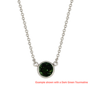 Floating Design Gemstone Birthstone 950 Platinum Necklace (Custom Made)