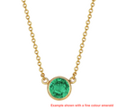 Floating Design Gemstone Birthstone 18ct Yellow Gold Necklace (Custom Made)