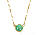 Floating Design Gemstone Birthstone 18ct Yellow Gold Necklace (Custom Made)