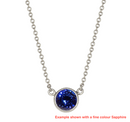 Floating Design Gemstone Birthstone 950 Platinum Necklace (Custom Made)