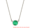 Floating Design Gemstone Birthstone 950 Platinum Necklace (Custom Made)