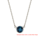 Floating Design Gemstone Birthstone 950 Platinum Necklace (Custom Made)