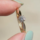 Vintage Champagne Diamond (VVS Clarity) 18ct Yellow Gold & Platinum Solitaire Ring (0.21ct)