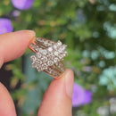 Vintage 14ct Yellow Gold Diamond Cluster Ring, Approx. 2.2ct