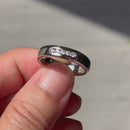 Channel Set Diamond Band in 9ct White Gold (Approx. 0.15ct Diamonds, 5mm Wide)
