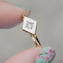 Antique Diamond Shaped OMC Diamond Set Ring