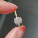 Edwardian Diamond Daisy Cluster Ring in 18ct Yellow Gold & Platinum