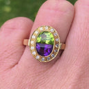 Vintage 1990s Suffragette Style 18CT Yellow Gold Dress Ring (1.86cts)