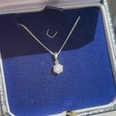 18ct White Gold Diamond Solitaire Pendant (VVS/F-G) & Chain Set