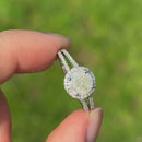 14K白金钻石群镶戒指 (1.83克拉)