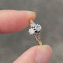Art Deco Diamond Toi et Moi Ring in 18ct Yellow Gold & Platinum, Circa 1930–40s