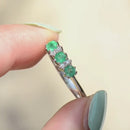 Emerald and Diamond 9ct White Gold Ring (0.75ct)