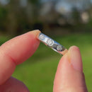 Vintage Three-stone Diamond 18ct White Gold Band