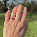 Vintage 18ct Yellow Gold Natural Ruby Solitaire Ring (0.54ct)