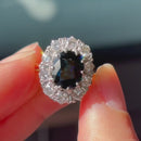 Vintage 1970s Sapphire and Diamond 18ct Yellow Gold Cluster Ring (4.30cts)