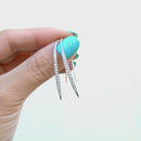 Vintage Graduated Brilliant Cut Diamond 14ct White Gold Drop Earrings (0.38ct)