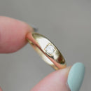 Antique 1901 Edwardian Old Mine Cut Diamond 18ct Yellow Gold Band (0.14ct)