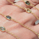 Multi-Coloured Tourmaline Gold Plated Silver Necklace (6.30cts)