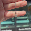 18ct White Gold Diamond Solitaire Pendant (VVS/F-G) & Chain Set