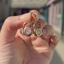 萧邦快乐钻石18 克拉玫瑰金钻石吊式耳环（二手）