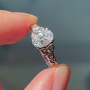 Contemporary White Quartz & Diamond 9ct White Gold Celtic Ring