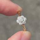 Edwardian 18ct Yellow Gold & Platinum Old-Cut Diamond Daisy Cluster Ring