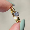 Vintage Brilliant Cut Diamond 18ct Yellow Gold Solitaire Ring (0.33ct)