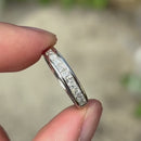 18ct White Gold Princess Cut Diamond Channel Set Half Eternity Ring 0.52ct